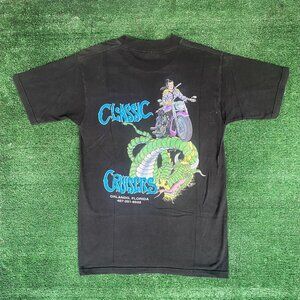 Vintage 90s Dragon Biker Shirt Samurai Motorcycle Choppers Tee